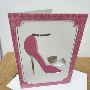 High heel fashion blank note cards